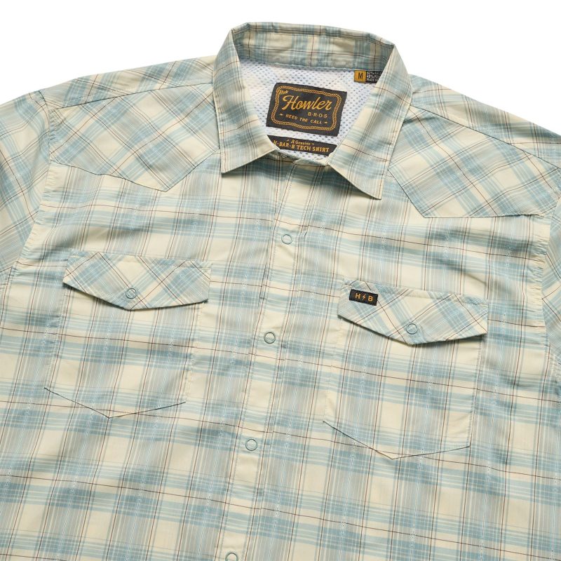 F24 LS Shirts HBB Tech Longsleeve Barrett Plaid Pool Angle