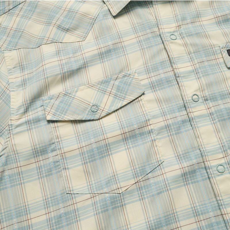 F24 LS Shirts HBB Tech Longsleeve Barrett Plaid Pool Detail 2