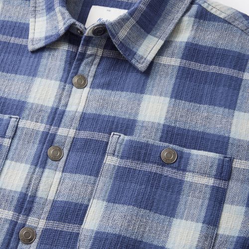 KATIN HAROLD PLAID JACKET WASHED BLUE 03