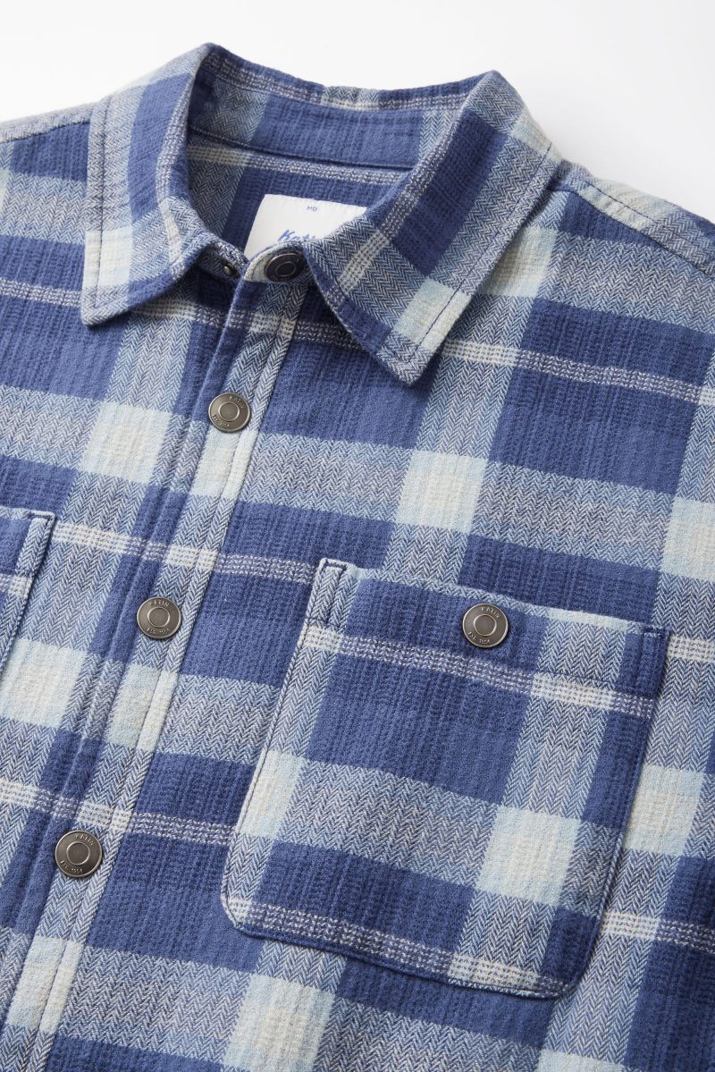 KATIN HAROLD PLAID JACKET WASHED BLUE 03