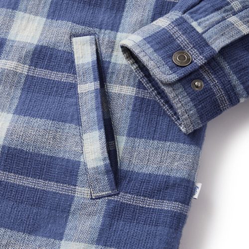 KATIN HAROLD PLAID JACKET WASHED BLUE 04