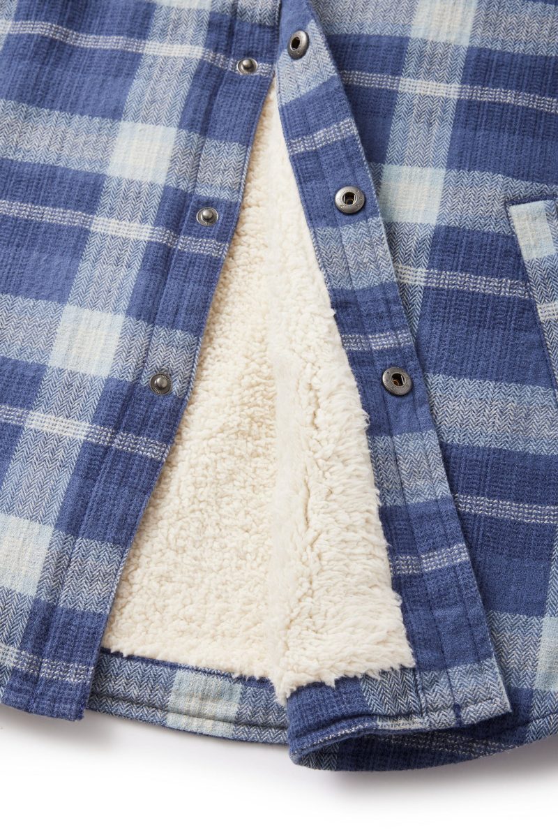 KATIN HAROLD PLAID JACKET WASHED BLUE 05